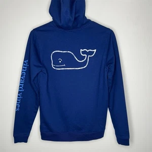 Vineyard Vines Hoodie LARGE 16 Boys Kids Blue Sweatshirt Fleece Vintage Whale - Picture 1 of 6