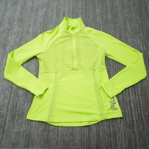 Fila Sport Running 1/4 Zip Damen Performance Pullover neongelber Besatz Medium - Bild 1 von 10
