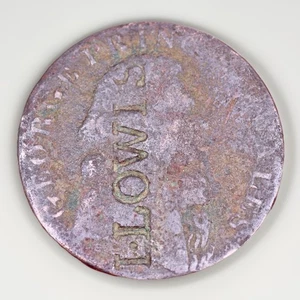 Gran Bretagna mezzo penny 1773 GEORGE lll KM#601 marchi di contrasto 7,42gr LNN - Foto 1 di 3