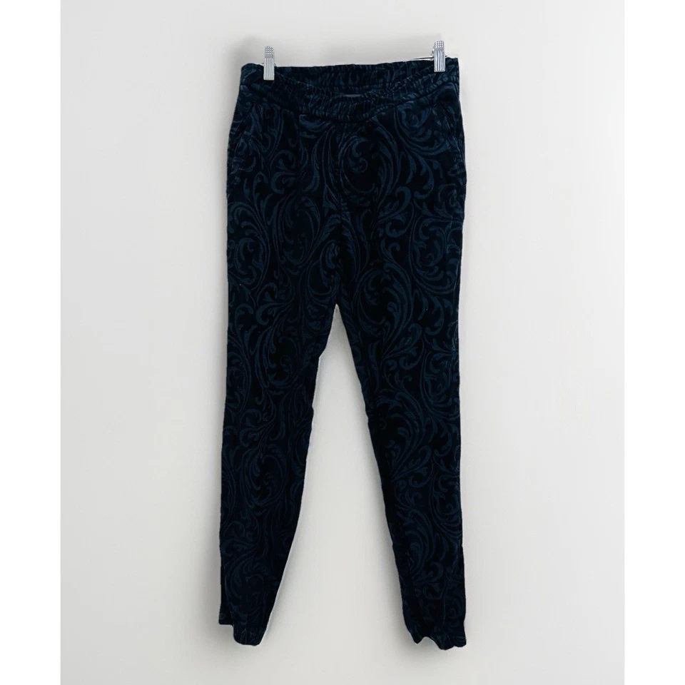 Pantalones Jogger Versace Terciopelo Estampado Barroco Salón Italia Foto 1 de 4