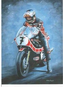 Barry Sheene, the legend, art print - Picture 1 of 1