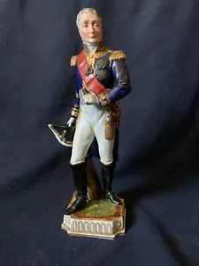 Statuina porcellana Sassone Maresciallo Napoleone, Carl Thieme 11” - Foto 1 di 15