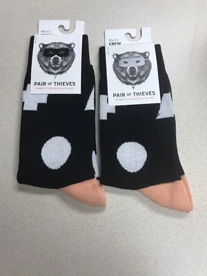 2 Pair Of Thieves Mens 1 Crew Breathable Dress Socks Shoe Size 8-12 New - Image 1 of 2