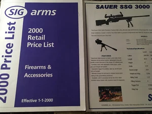 2000 SIGARMS Retail Price List And Flyers - Picture 1 of 6