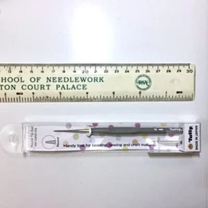 Tulip Co. punta redondeada herramienta de colocación punzón artesanal cojín mango gris costura - Imagen 1 de 1