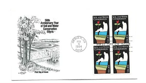 2074 Soil and Water Conservation, Artmaster block of 4 FDC - Picture 1 of 1