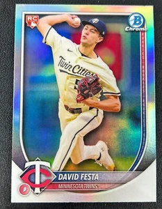 2025 Bowman David Festa RC Chrome Red Rookie Redemption Rookie #54 Twins - Picture 1 of 2