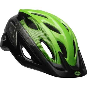 Bell Axle Bike Helmet, Black/Green, Adult 14+ (54-61cm) - Picture 1 of 6