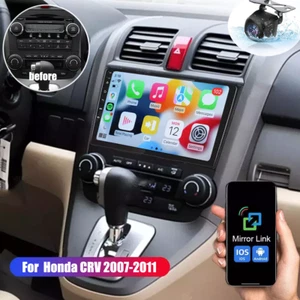 Android 12 Car Stereo 2 Din Carplay For Honda CRV 2007-2011 MP5 Radio Head Unit - Picture 1 of 14