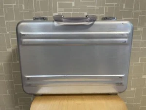 Zero Halliburton Aluminum Attache Case Silver Clear Hundle Business Bag JPN - Picture 1 of 10