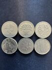 1 pound coins British And Isle of Man X6