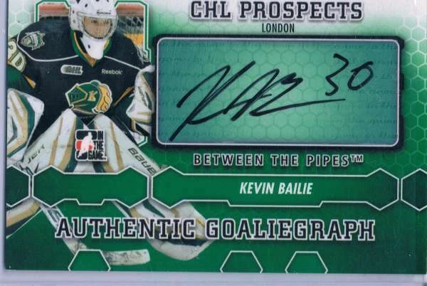 2012 Between the Pipes Autographs #AKB Kevin Bailie NM/MT Auto  - Image 1 of 1