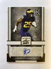 2022 Leaf Ultimate Draft Gold /75 Hassan Haskins #BA-HH1 Rookie Auto RC