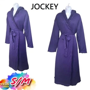 NWT Jockey Womens Size S/M Hooded Soft Polyester Robe Purple 016842/561 $68 - Picture 1 of 6