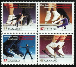 Canada sc#1899a World Figure Skating Championships, Block of 4, Mint-NH - Bild 1 von 2