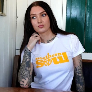 T-shirt NORTHERN SOUL t-shirt KEEP THE FAITH WIGAN CASINO MOTOWN FUNK MOD - Foto 1 di 13