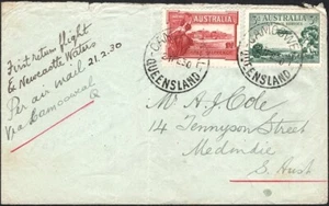 AUSTRALIA, 1930. First Flight Cover C1, 94, Camooweal (Newcastle) - Brisbane - Picture 1 of 1
