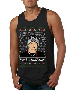 Camiseta sin mangas peso Feliz Navidad Pluma para hombre - Imagen 1 de 8