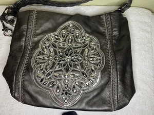 Bucket Bag schwarz Brighton Anju Meisterwerk Perlen Schmuck weiche Handtasche - Bild 1 von 14