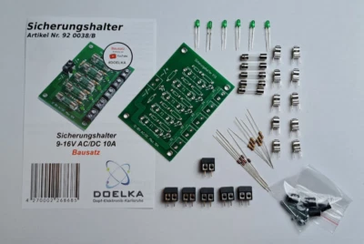 Portafusibles / Distribuidor con Estado LED 12-16V AC/DC 10A Kit! - Imagen 1 de 2