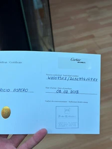 Cartier Official Warranty  - Picture 1 of 2