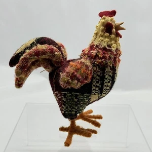 EINZIGARTIGER PATCHWORK STOFF HAHN HUHN PRIMITIV RUSTIKAL BAUERNHOF DECORE BEZAUBERND! - Bild 1 von 9
