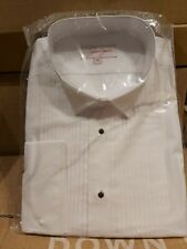 NEU Jean Yves Herren Weiß Shirt-Hochzeit formale Bnwt Doppel Bündchen Größe 17