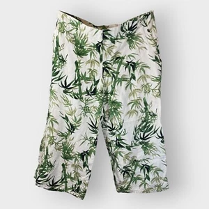 J. Jill Womens Capri Pants | Large | Linen Blend | Tropical | Wide Leg - Picture 1 of 11