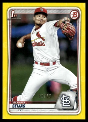 2020 Bowman #BP-60 Alvaro Seijas Prospects Yellow - Image 1 of 2