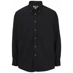 Edwards Men's Easy Care Long Sleeve Poplin Shirt #1280 Black Size XL 37 Length - Picture 1 of 1