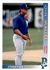 1998 Stockton Ports Grandstand #19 John Mallee Hitting Coach Chicago Illinois IL