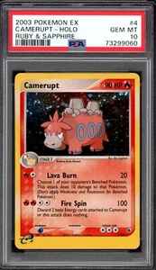 PSA 10 Pokemon EX Ruby & Sapphire 4 Camerupt Holo - Picture 1 of 3