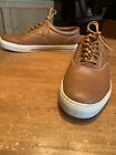 Polo Ralph Lauren Tan Leather Sneakers Rawhide Leather Laces 12 D
