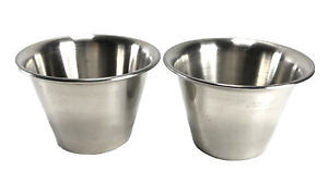 2 Pack Vollrath 3 oz Stainless Steel Sauce Butter Condiment Dipping Cups Cup