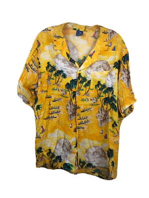 Ocean Pacific Sunwear O.P. Camisa Hawaiana Amarillo Rayón Aloha - Grande Para Hombre Foto 1 de 4