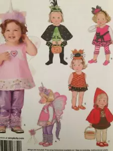 Simplicity Sewing Pattern 1774 Children Toddelrs Girls Costume 5 Designs 1/2-4 - Picture 1 of 3
