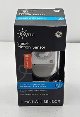 Sensor de movimiento inteligente sin cables GE 93105005 CYNC blanco CWLMSONNWW1/ST1P Foto 1 de 4