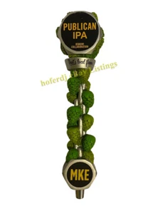 MKE Milwaukee Brewing Company Publican IPA Hops Beer Keg Tap Handle USBGWI - Picture 1 of 7