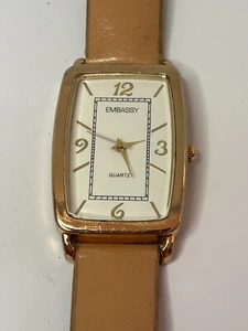Working Ladies Gold Embassy by Gruen Quartz Watch FT - Picture 1 of 9