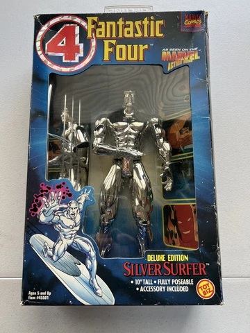 Vintage 1994 Toy Biz FANTASTIC FOUR Silver Surfer Deluxe Edition 10" FIGURE  NIP Cover