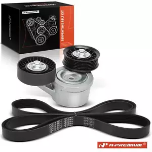2x Serpentine Belt Drive Component Kit for Jeep Commander 2006 Grand Cherokee - Picture 1 of 10