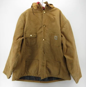 VINTAGE Carhartt Jacket Men XXL Brown Blanket Lined Barn Chore Duck Canvas CO1 - Picture 1 of 17