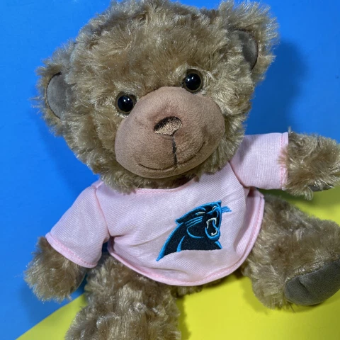 FOCO NFL Carolina Panthers Plush Bear Pink Jersey 10” forever collectible SOFT Cover