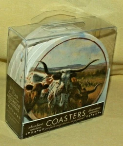 MONTAÑA RUSA DE VACA 4 PIEZAS PIEDRA SED CUERNO LARGO NOVILLO TORO PRADERA GANADO OCASIONES CORCHO* - Imagen 1 de 9