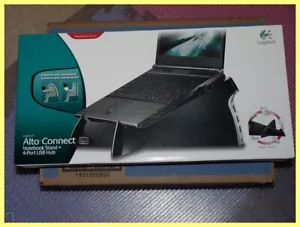 NUOVO SUPPORTO PER NOTEBOOK LOGITECH ALTO CONNECT + HUB USB 2.0 4 PORTE 939-000006 - Foto 1 di 17