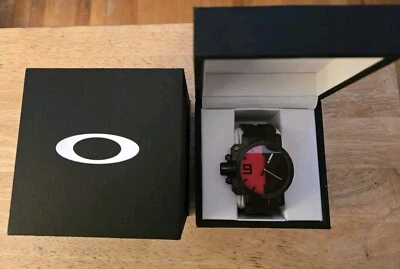 REAL Oakley Gearbox Brazil Limited Edition Stealth Black Tactical Watch Rare Box - Image 1 of 4