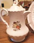 Vintage Vernon Ware By Metlox 10" Pitcher With Lid Fruit Basket Pattern