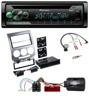 Pioneer USB MP3 DAB Lenkrad CD Autoradio für Mazda 5 CR 2005-2010 silber - Bild 1 von 4