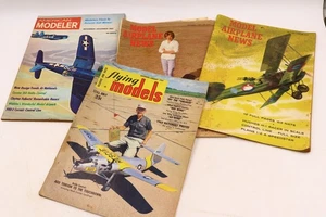 Lot Of Four Model Airplane Magazines 1960's Reader Copies - Picture 1 of 13