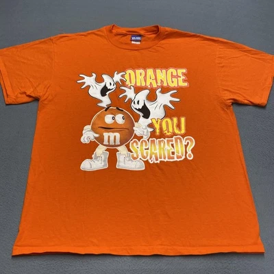 Camiseta De Colección M&Ms Para Hombres 2XL Naranja Halloween Gráfico Naranja You Scared Caramelo Camiseta Foto 1 de 4